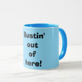 Hier raus! tasse (VorderseiteRechts)