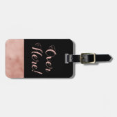 Hier Rosen-Gold u. schwarzer Gepäckanhänger (Vorderseite horizontal)