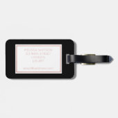 Hier Rosen-Gold u. schwarzer Gepäckanhänger (Rückseite horizontal)