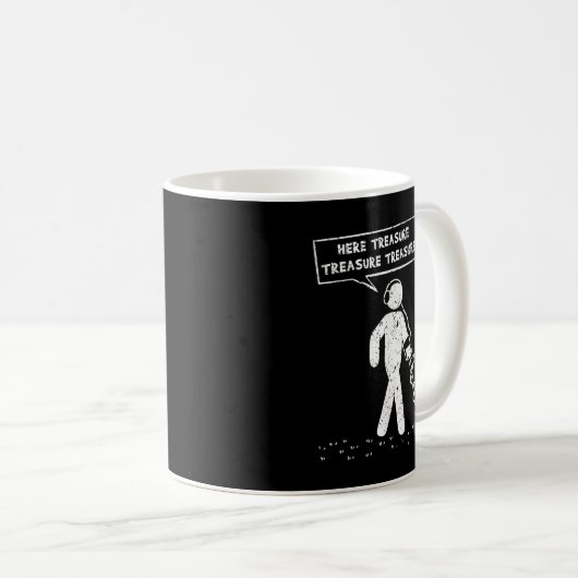 Hier Schatzmetalldetektor Schatzkammer Kaffeetasse (VorderseiteRechts)