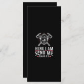 Hier schicke ich Isaiah 68 Feuerwehrmann Menükarte (Vorne/Hinten)