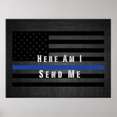 Hier schicke ich mir eine dünne blaue Linie Poster (Vorne)