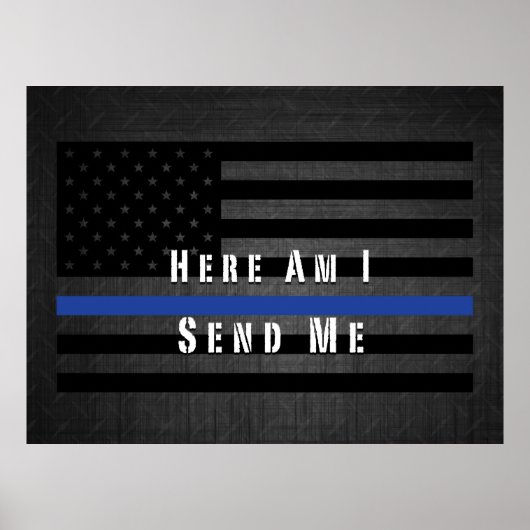 Hier schicke ich mir eine dünne blaue Linie Poster (Vorne)