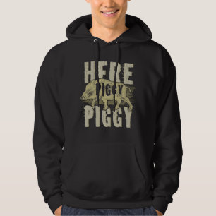 Hier Schweine Wildschweine jagen Vintage Schweinsh Hoodie