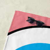 Hier sehen Sie Ihr großes Auge rosa Strandtuch (Beispiel)