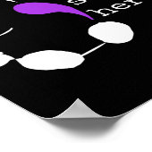 Hier - Semikolon-Geschenk-Präventionsbewusstsein Poster (Ecke)