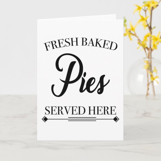 HIER SERVIERTE FRISCHE SCHWEINE KARTE (Gelbe Blume)