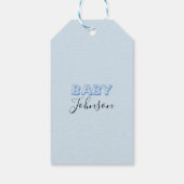 "Hier sind 10 perfekte Fingers & Toes" Babydusche Geschenkanhänger (Rückseite)