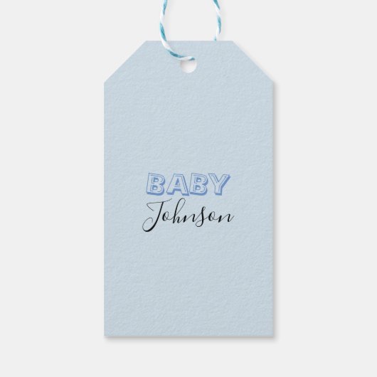 "Hier sind 10 perfekte Fingers & Toes" Babydusche Geschenkanhänger (Rückseite)