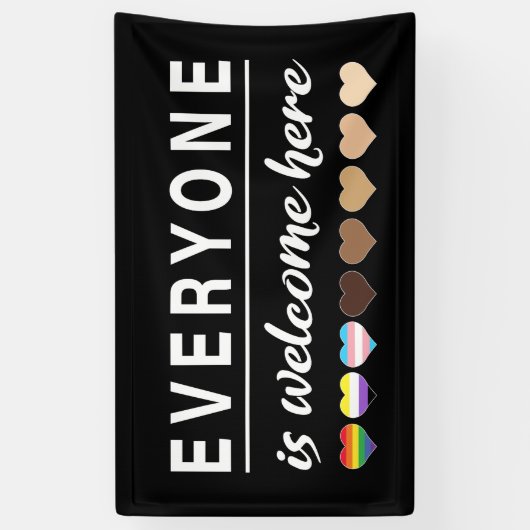 Hier sind alle willkommen banner (Vertikal)