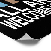 Hier sind alle willkommen poster (Ecke)