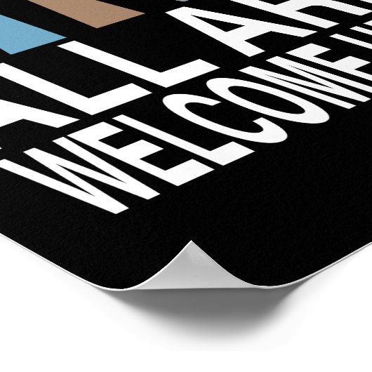 Hier sind alle willkommen poster (Ecke)