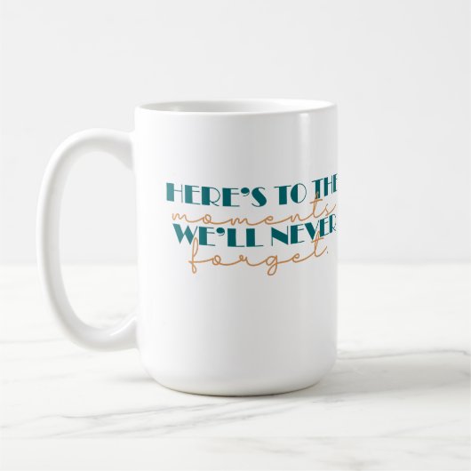 Hier sind die Momente, die wir nie vergessen werde Kaffeetasse (Links)