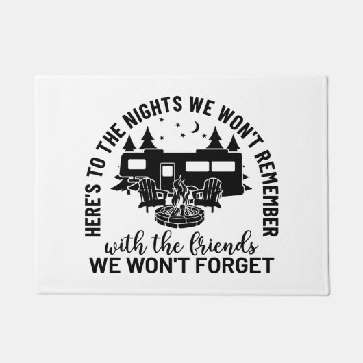 Hier sind die Nächte, an die wir uns nicht erinner Fußmatte (Vorderseite)