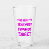 Hier sind die Nächte, an die wir uns nicht erinner Glas (Vorderseite)