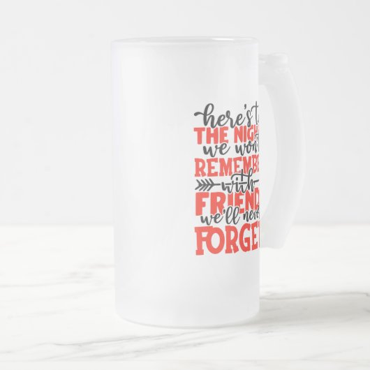 Hier sind die Nächte, an die wir uns nicht erinner Mattglas Bierglas (VorderseiteRechts)