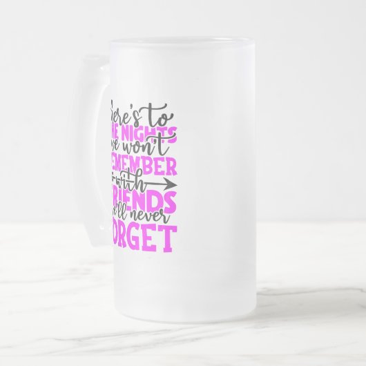 Hier sind die Nächte, an die wir uns nicht erinner Mattglas Bierglas (Vorderseite Links)