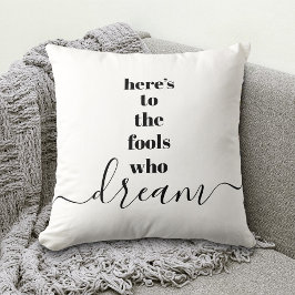 Hier sind die Narren, die mutige schwarze Typograf Kissen