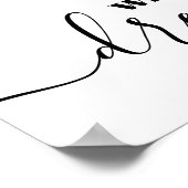 Hier sind die Narren, die Typografie White Black t Poster (Ecke)