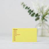 Hier sind die Scoop Business Cards Visitenkarte (Stehend Vorderseite)