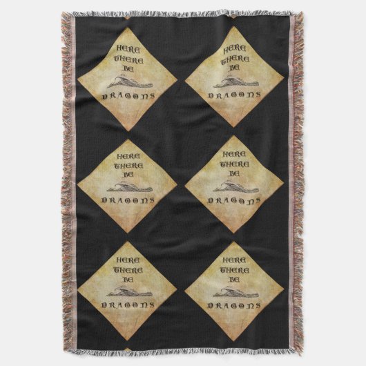 Hier sind Drachen Decke (Vorderseite Vertikal)