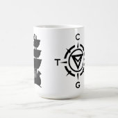 Hier sind Drachen Kaffeetasse (Mittel)