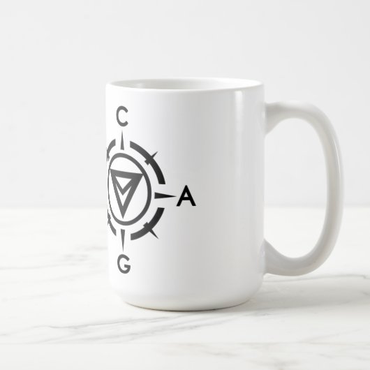 Hier sind Drachen Kaffeetasse (Rechts)