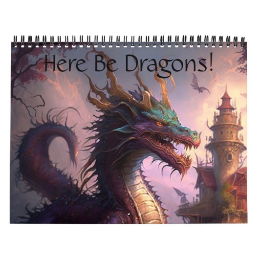 Hier sind Drachen! Kalender (Titelbild)