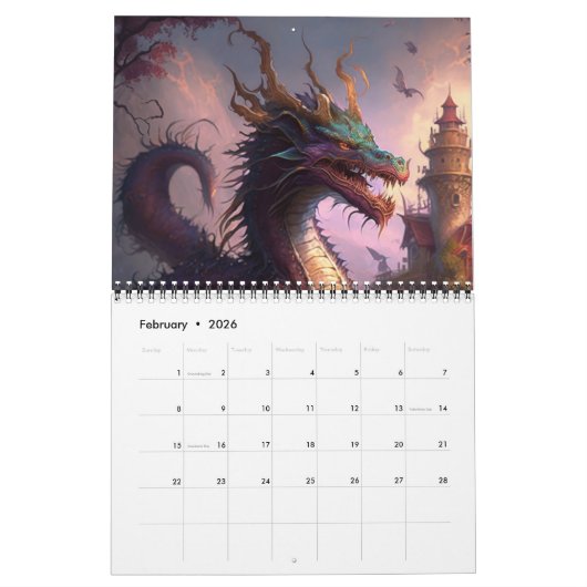 Hier sind Drachen! Kalender (Feb 2026)