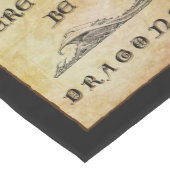 Hier sind Drachen Mittelgroßer Tischläufer (Ecke)