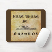 Hier sind Drachen Mousepad (Mit Mouse)