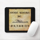 Hier sind Drachen Mousepad (Mit Mouse)