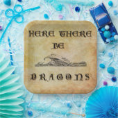 Hier sind Drachen Pappteller (Party)