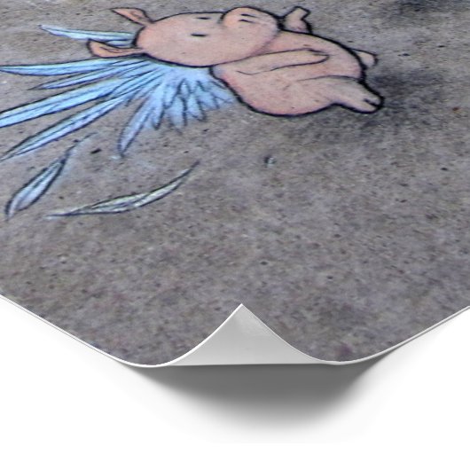 Hier sind Drachen Poster (Ecke)