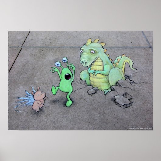 Hier sind Drachen Poster (Vorne)