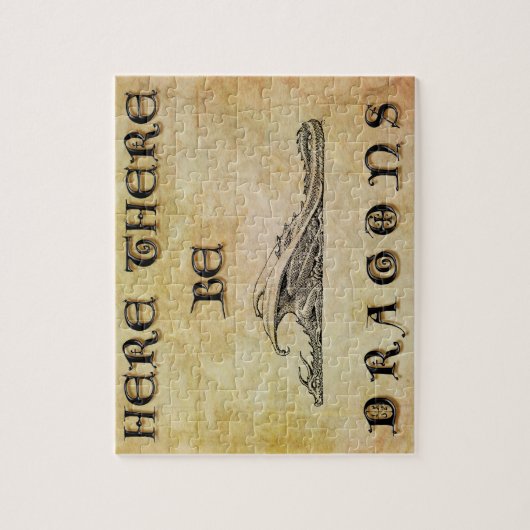 Hier sind Drachen Puzzle (Vertikal)