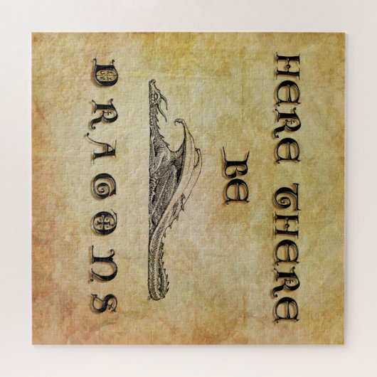 Hier sind Drachen Puzzle (Horizontal)