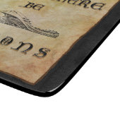 Hier sind Drachen Schneidebrett (Ecke)