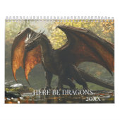 Hier sind Dragons Any Year Fantasy Calendar Kalender (Titelbild)
