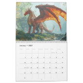 Hier sind Dragons Any Year Fantasy Calendar Kalender (Jan 2027)