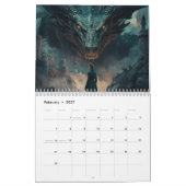 Hier sind Dragons Any Year Fantasy Calendar Kalender (Feb 2027)