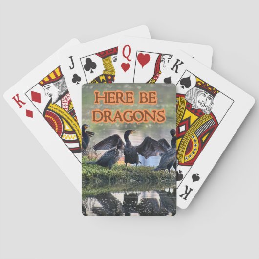 Hier sind Dragons Cormorants Spielkarten (Rückseite)