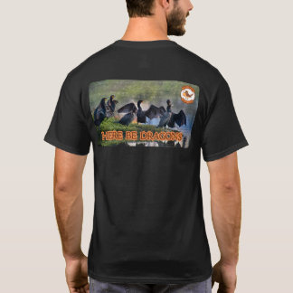 HIER SIND DRAGONS UND Big Barted Bird T - Shirt