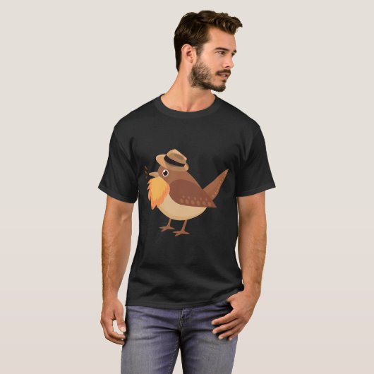 HIER SIND DRAGONS UND Big Barted Bird T - Shirt (Vorne ganz)