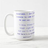 Hier sind eine Million Dollar Kaffeetasse (Links)