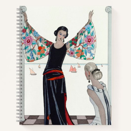 Hier sind meine Flügel - George Barbier Notizblock (Vorderseite)