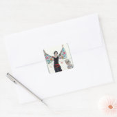 Hier sind meine Flügel - George Barbier Quadratischer Aufkleber (Umschlag)