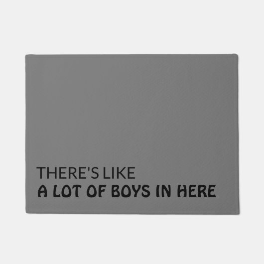 Hier sind viele Jungs Fußmatte (Vorderseite)