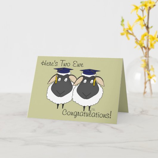 Hier sind zwei weitere Glückwünsche! Karte (Gelbe Blume)