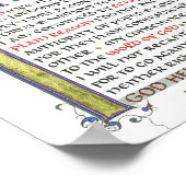 HIER STEHE ICH GOTT MIR HELFEN MARTIN LUTHER QUOTE POSTER (Ecke)